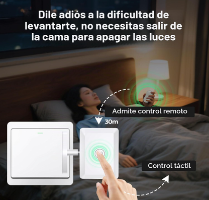 Interruptor de luz inteligente Teleclic: un solo clic y se apaga.